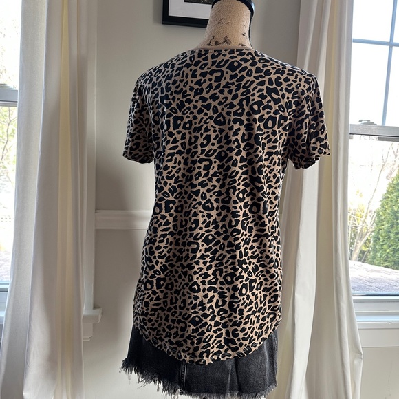 Zara high-low cotton T shirt | animal print - Picture 5 of 6